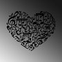 Wallity Musical Love - 507 Escultura de pared decorativa de metal negra